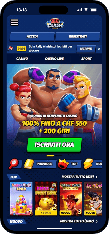 Homepage di BigClash
