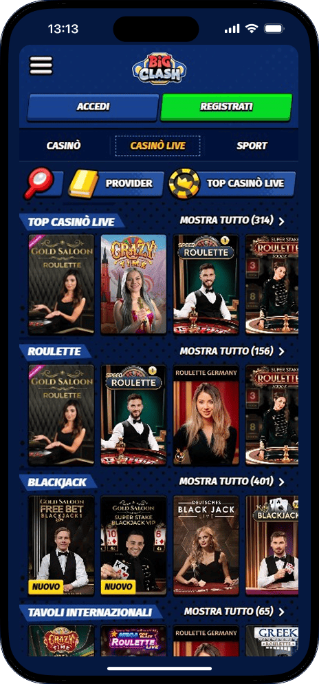 BigClash Live Casino