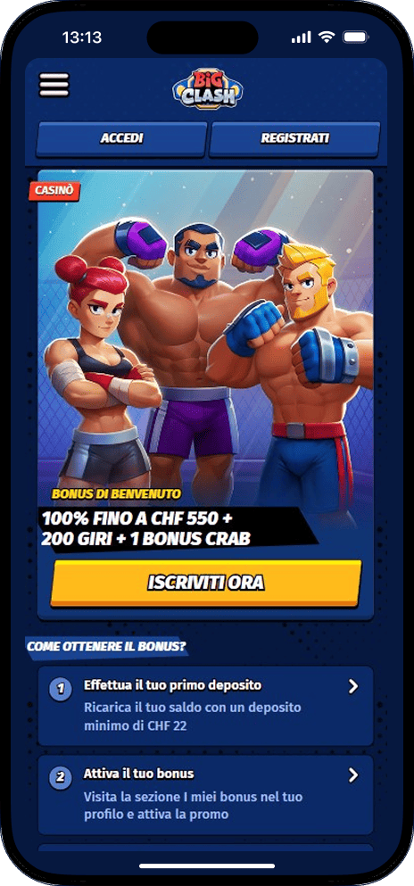 Bonus di benvenuto BigClash